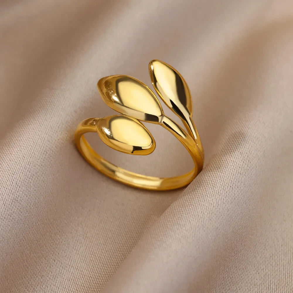 Bague Femme en Acier Inoxydable 316L Dorée – Ne Noircit Pas | Élégance & Durabilité