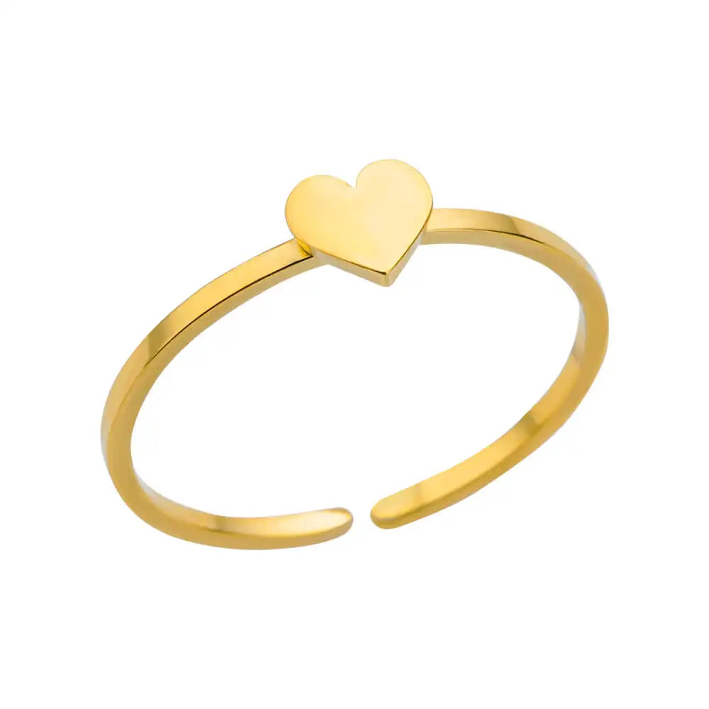 Bague Femme en Acier Inoxydable 316L Dorée – Ne Noircit Pas | Élégance & Durabilité