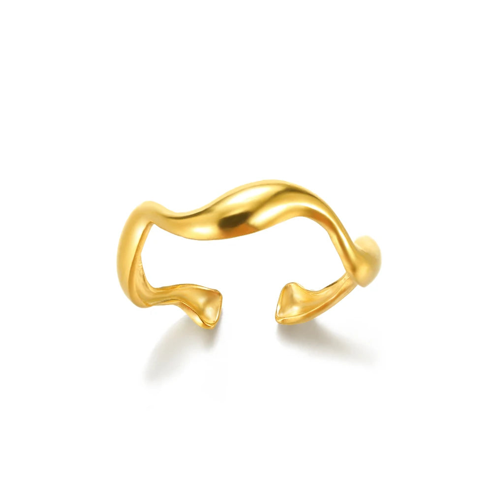 Bague Femme en Acier Inoxydable 316L Dorée – Ne Noircit Pas | Élégance & Durabilité