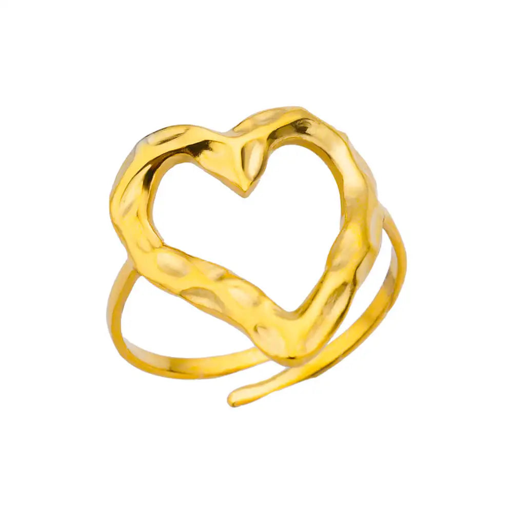 Bague Femme en Acier Inoxydable 316L Dorée – Ne Noircit Pas | Élégance & Durabilité