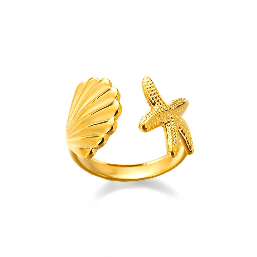 Bague Femme en Acier Inoxydable 316L Dorée – Ne Noircit Pas | Élégance & Durabilité