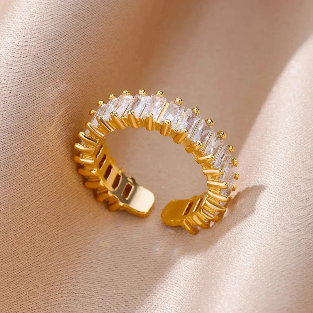 Bague Femme en Acier Inoxydable 316L Dorée – Ne Noircit Pas | Élégance & Durabilité