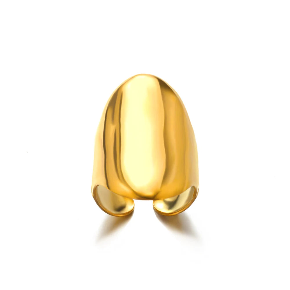 Bague Femme en Acier Inoxydable 316L Dorée – Ne Noircit Pas | Élégance & Durabilité
