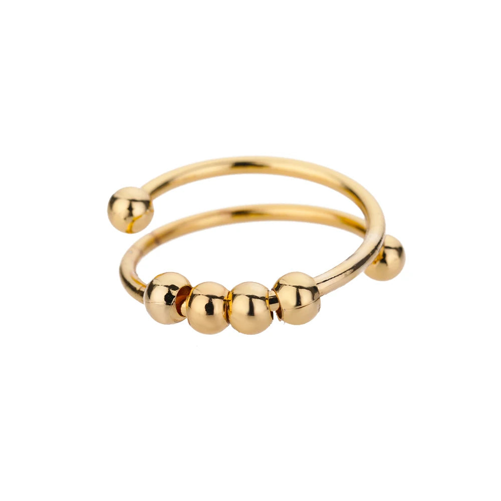 Bague Femme en Acier Inoxydable 316L Dorée – Ne Noircit Pas | Élégance & Durabilité