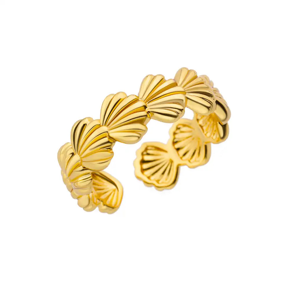 Bague Femme en Acier Inoxydable 316L Dorée – Ne Noircit Pas | Élégance & Durabilité