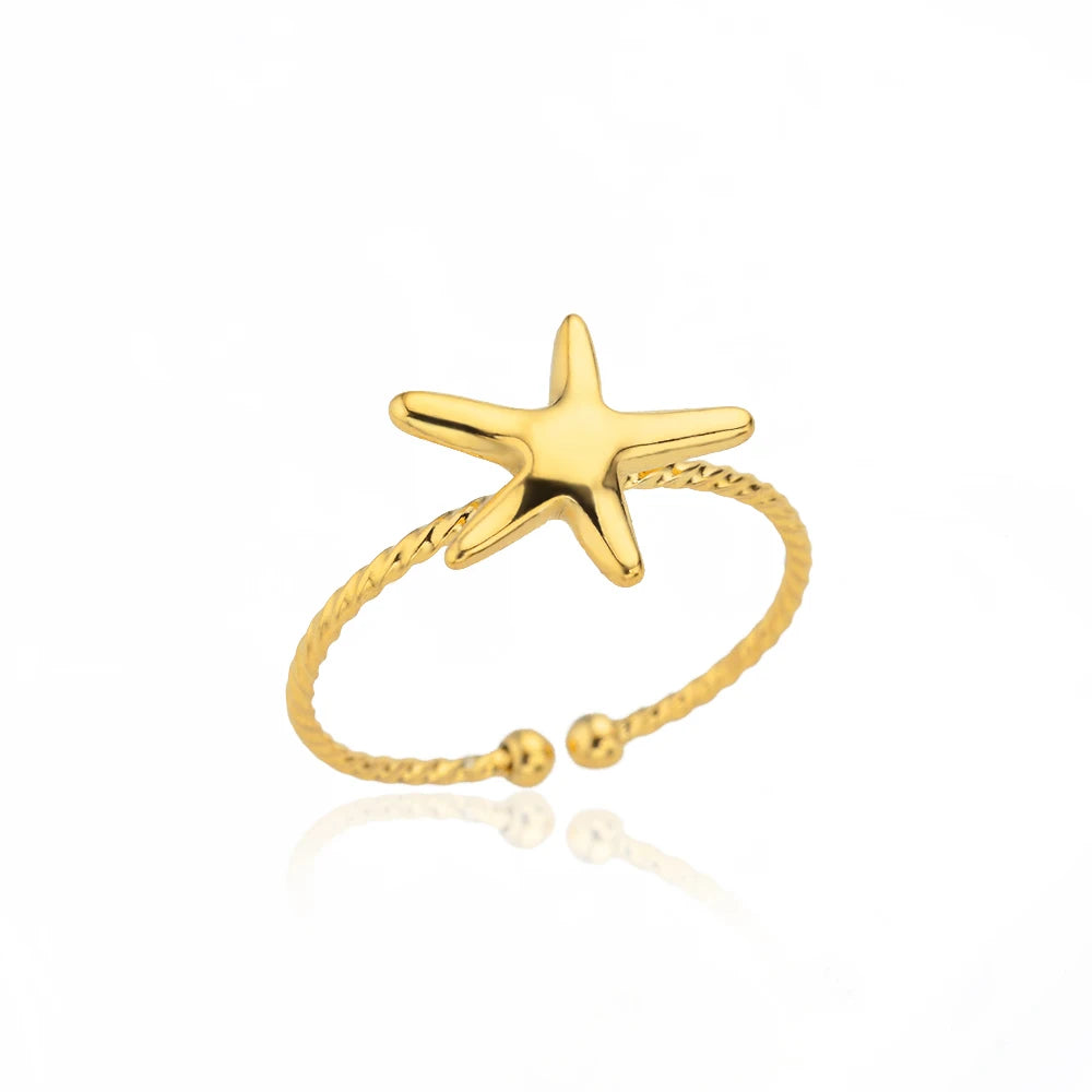 Bague Femme en Acier Inoxydable 316L Dorée – Ne Noircit Pas | Élégance & Durabilité