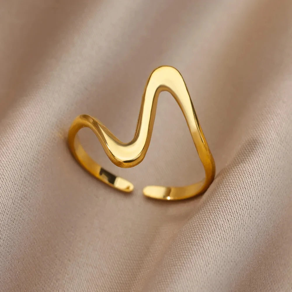 Bague Femme en Acier Inoxydable 316L Dorée – Ne Noircit Pas | Élégance & Durabilité