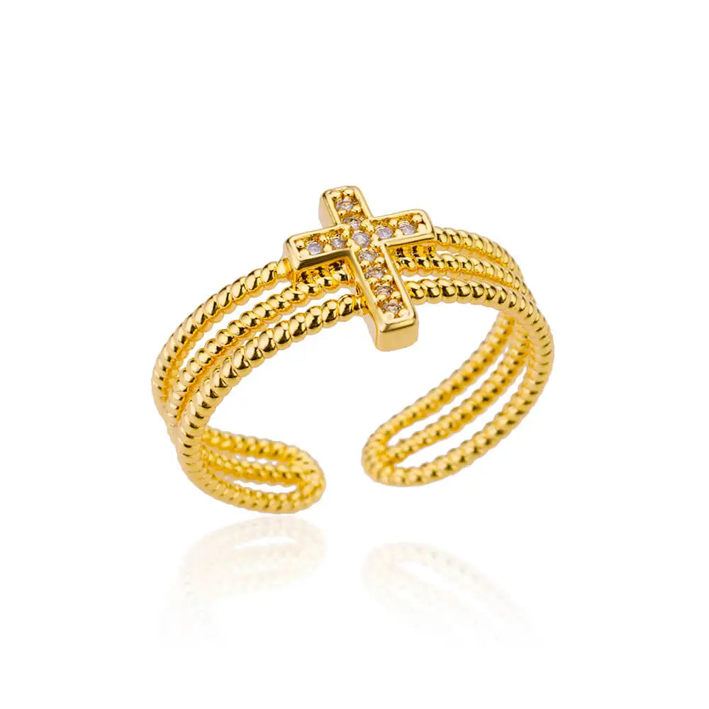Bague Femme en Acier Inoxydable 316L Dorée – Ne Noircit Pas | Élégance & Durabilité