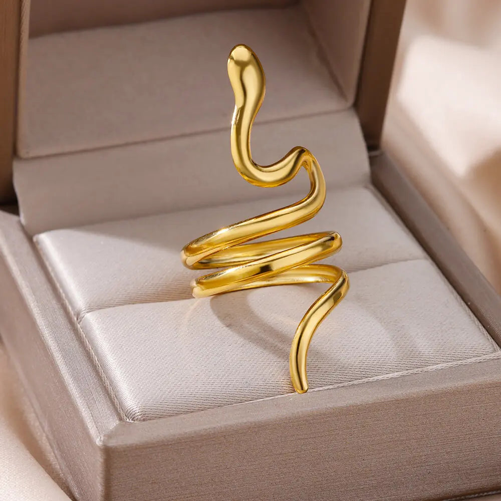 Bague Femme en Acier Inoxydable 316L Dorée – Ne Noircit Pas | Élégance & Durabilité